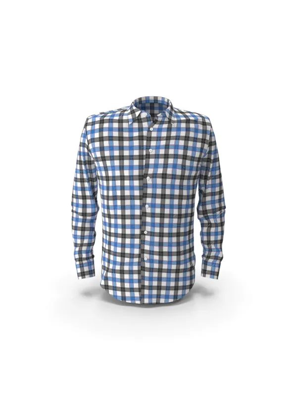 ProVision Blue & Black Check Shirt