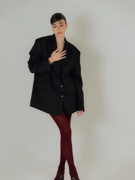 Siyah Oversize Blazer Ceket